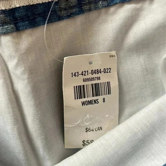 NWT Abercrombie & Fitch Metallic Floral Shimmery Micro Mini Skirt Size 8 - Picture 9 of 11